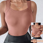 Thermische tanktops met U-hals en ingebouwde bh voor dames