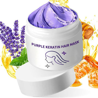 🎁1 + 1 gratis🔥Paarse keratine haarmasker - Vergrendelt kleur en neutraliseert koper- en gele tinten