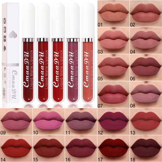 💄 CmaaDu 18 Kleuren Matte Liquid Lipstick Set – 6-delige Cadeauverpakking 💄