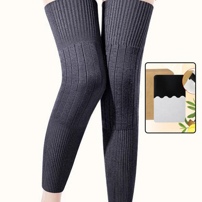 🦵 NU 50% KORTING! ✨ Warme, rekbare lange kniebeschermers - elastisch thermisch fleece voor buitenactiviteiten en ondersteuning van gewrichten ❤️
