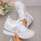 🎁2026 Nieuw binnen 50% KORTING💥👟 ✨Ademende Mesh Sneakers Met Strass: Fijn Voor De Zomer, Mooi Voor Elke Outfit!
