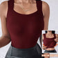 Thermische tanktops met U-hals en ingebouwde bh voor dames