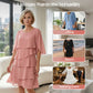 🌸Lente-uitverkoop: 60% KORTING🎁👗Elegante damesjurk met gelaagde ruches aan de mouwen – Een moeiteloze stijl voor elke gelegenheid💃