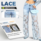 🌸Summer Hot🔥High Waisted Lace Splicing Jeans