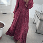 🌺NU 60% KORTING! ✨ Dames maxi-jurk van rayon met bloemenprint, gesmokte taille en voering – flatterende pasvorm, lichtgewicht stof en elegante boho-stijl 💃