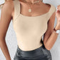 Thermische tanktops met U-hals en ingebouwde bh voor dames