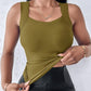Thermische tanktops met U-hals en ingebouwde bh voor dames