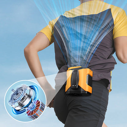 Multifunctionele heupventilator van 6000 mAh met 100 snelheden en zaklamp🌬️⚡