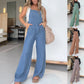 🔥Summer Sale 59%✨⛱️Women's Casual Sleeveless Wide-Leg Denim Overall