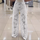 🌸Summer Hot🔥High Waisted Lace Splicing Jeans