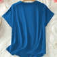 👚50% KORTING! 🔥Modieuze losse top met korte mouwen – V-hals met inkeping, asymmetrische zoom en lichtgewicht stof (5 kleuren, S–2XL) 🌸