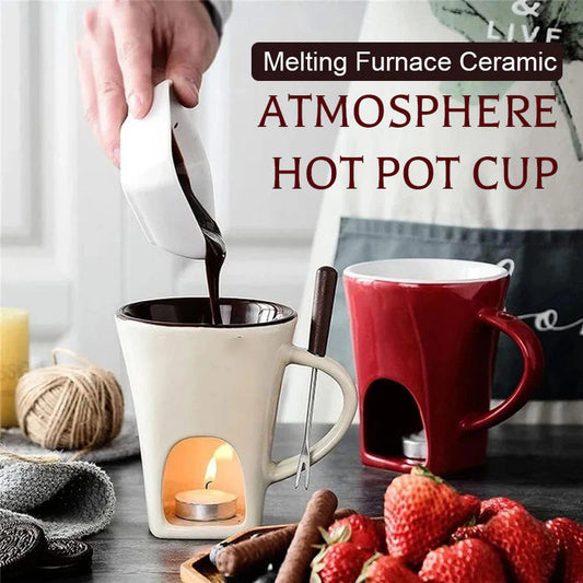 🔥Hot Sale 50% KORTING🎁Keramische chocoladefonduemok