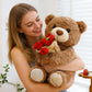 🔥Solange der Vorrat reicht 40 % Rabatt!🎉Tierbär-Geschenk mit Rosenstrauß