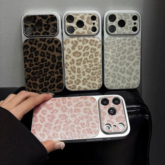 🔥🔥Schokbestendig telefoonhoesje met matte luipaardprint🥰