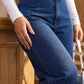 Dames jeans met hoge taille en wijde pijpen