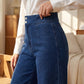 Dames jeans met hoge taille en wijde pijpen