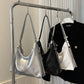 Ruime, gestructureerde zachte leren tas voor dames