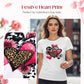 Valentijnsdag T-shirt met hartjesprint voor koppels