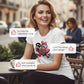Valentijnsdag T-shirt met hartjesprint voor koppels