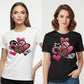 Valentijnsdag T-shirt met hartjesprint voor koppels
