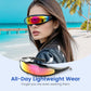 Lichtgewicht futuristische zonnebril met scherm