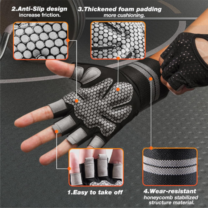 📢📢50 % KORTING!! ⏰Ademende handschoenen met polsbandjes, geschikt voor gewichtheffen