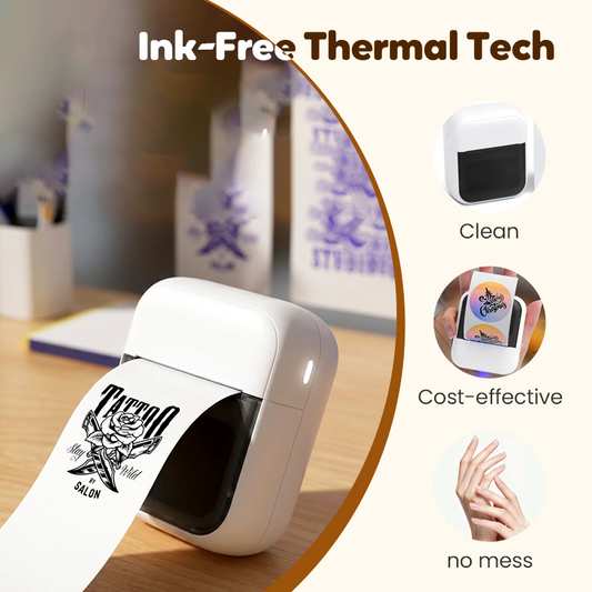 Draagbare thermische printer voor labels en tattoo-sjablonen