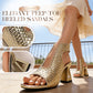 ⏳ Tijdelijk 50% korting⏰ Elegante damessandalen met peeptoe-hak👡