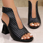 ⏳ Tijdelijk 50% korting⏰ Elegante damessandalen met peeptoe-hak👡