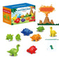 Dinosaurus alfabet-memoryspel voor kinderen