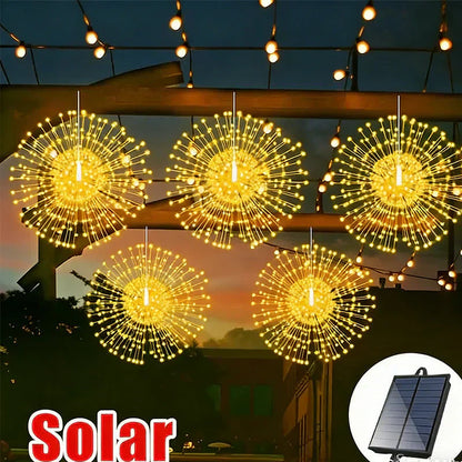 ✨ Zonne-energie Vuurwerk Lichtslinger – Magische Tuinverlichting voor Terras, Feesten & Avonden | Nu 50% Korting