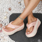 Zachte platform slippers met kleurblokken voor dames