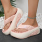 Zachte platform slippers met kleurblokken voor dames