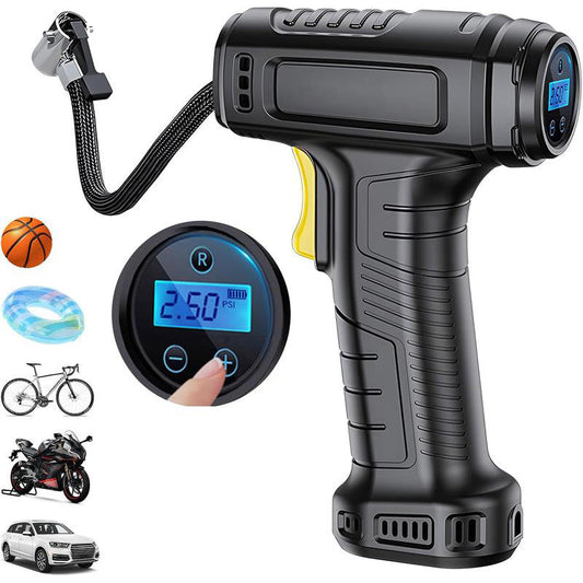 Draagbare draadloze luchtcompressor met digitaal display