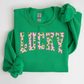 Dames Lucky Shamrock Sweatshirt met print