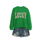 Dames Lucky Shamrock Sweatshirt met print