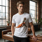 Speelse top met dierenprint en korte mouwen