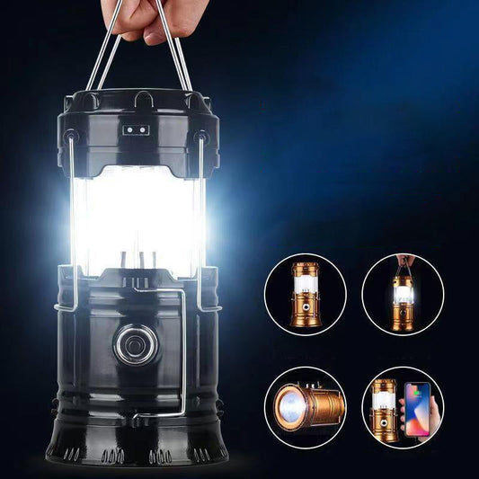 Uitschuifbare kampeerlamp op zonne-energie | Perfect voor kamperen en noodgevallen!