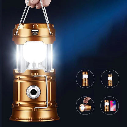 Uitschuifbare kampeerlamp op zonne-energie | Perfect voor kamperen en noodgevallen!