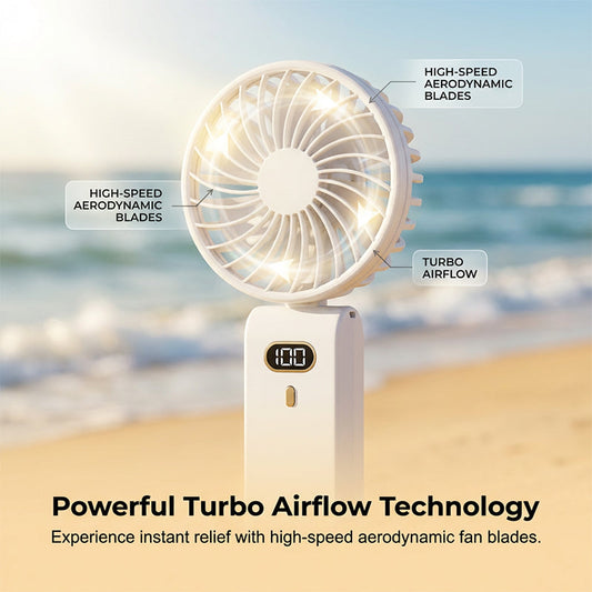 USB-oplaadbare miniventilator met instelbare snelheden