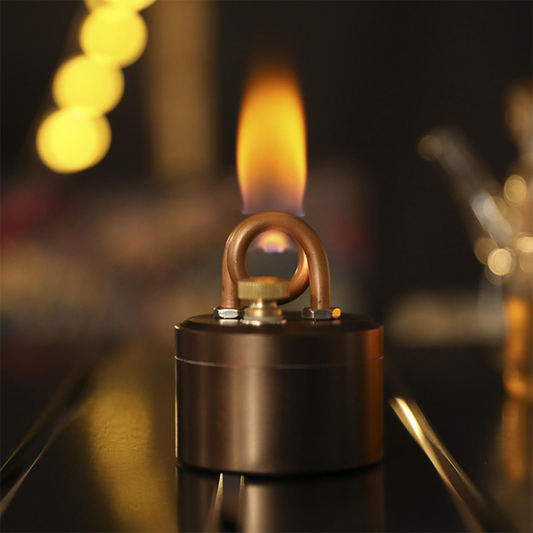 Doe-het-zelfset voor een draagbare alcoholbrander voor buiten
